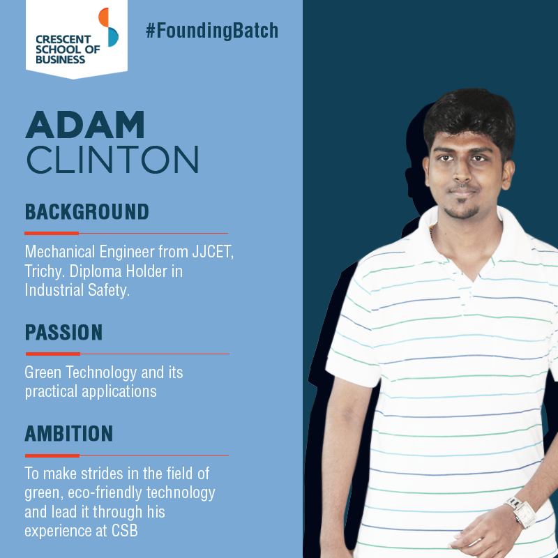 Meet the founding batch student Adam Clinton.