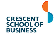 Crescent School of Business Crescent School of Business