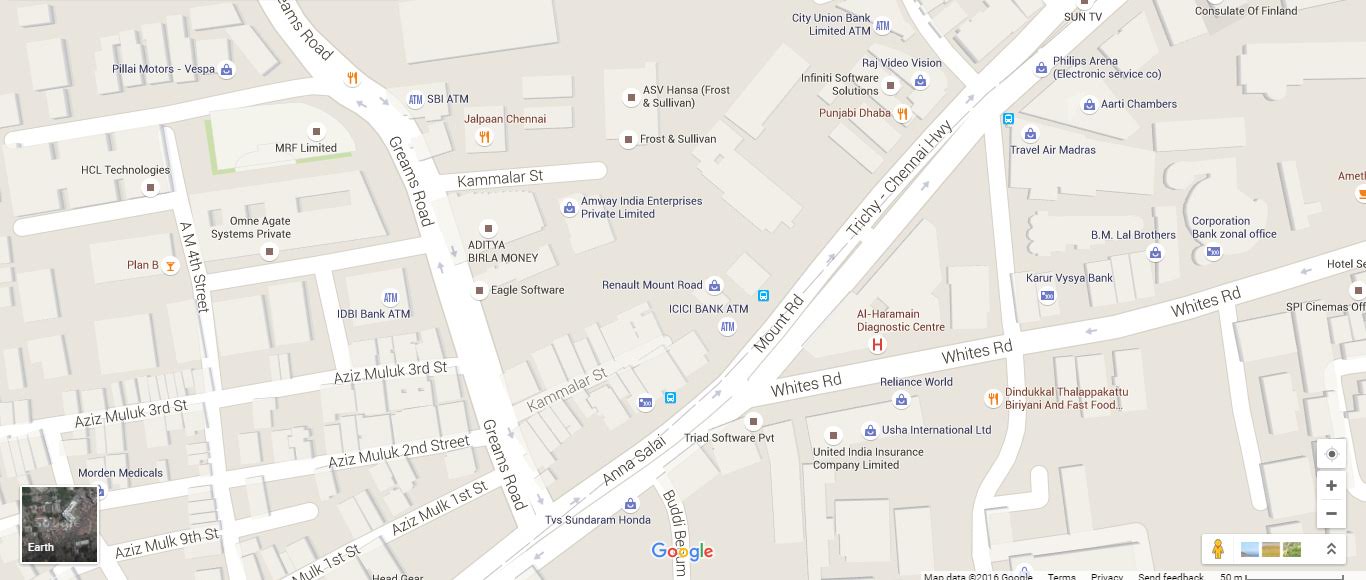 Chennai School of Business Map
