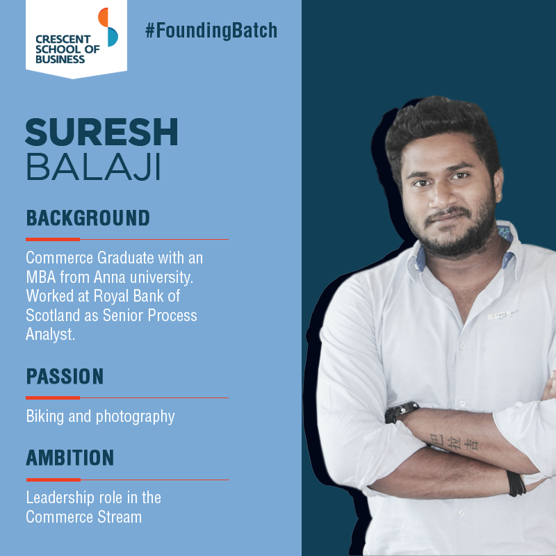 Meet the founding batch student Suresh Balaji.