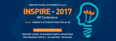 INSPIRE-2017 an HR Conference organised by CSB, with the theme 'Current and Futuristic Practices in HR'.